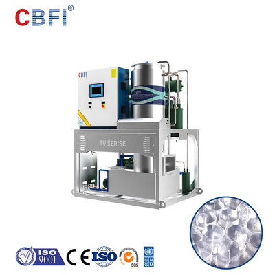 Estructura de la unidad integral Máquina de tubos de hielo 3,5 kW Refrigeración por agua o aire
